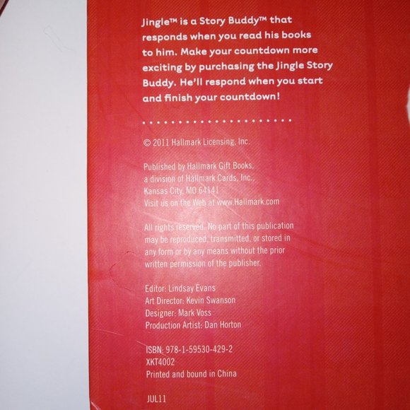 Hallmark Jingle's Countdown to Christmas Ornament Interactive Story Buddy Book - Picture 4 of 4